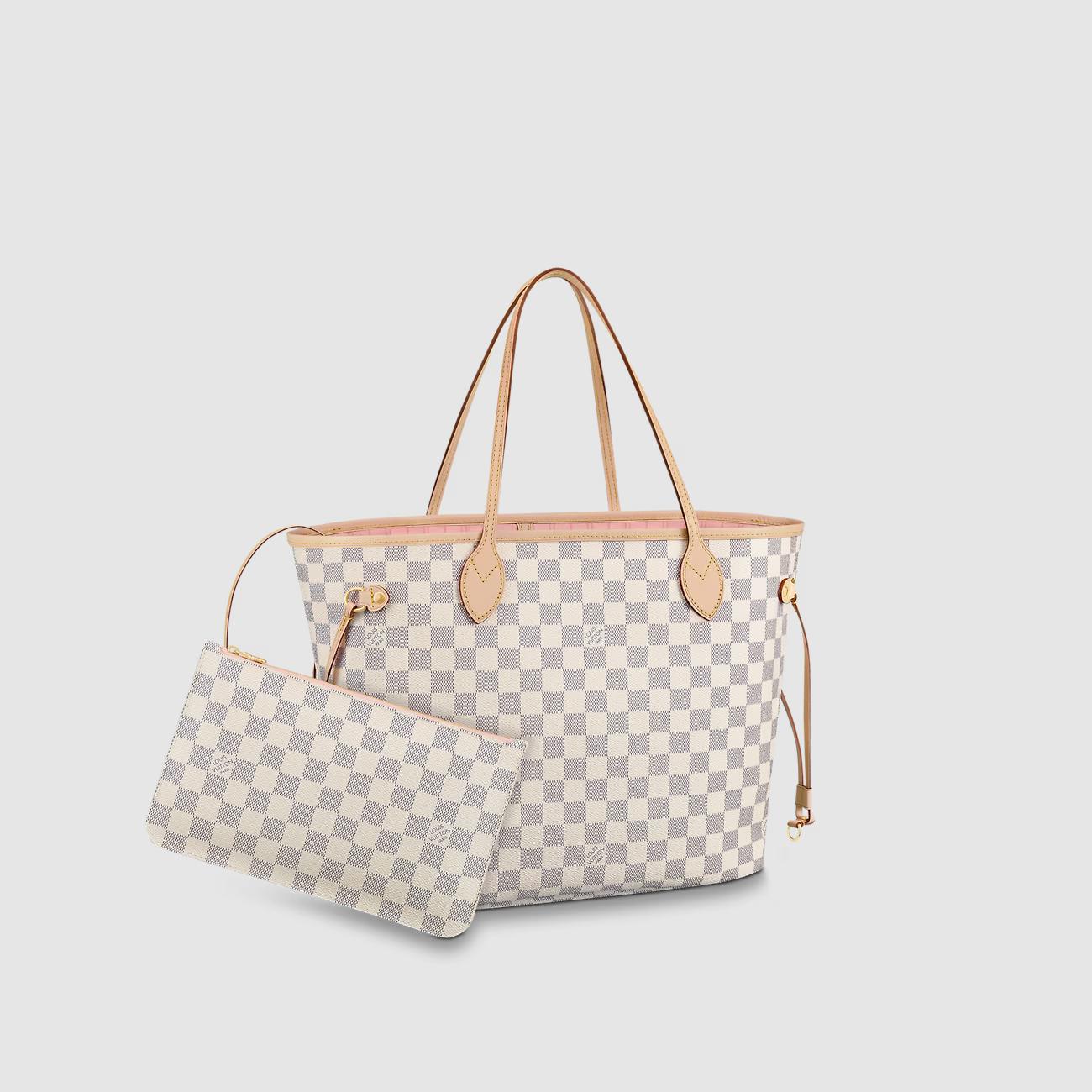 Túi Louis Vuitton Neverfull MM Nữ Damier Zur Rose